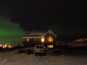 Aurore boréale au dessus de ma maison  Kuujjuaq